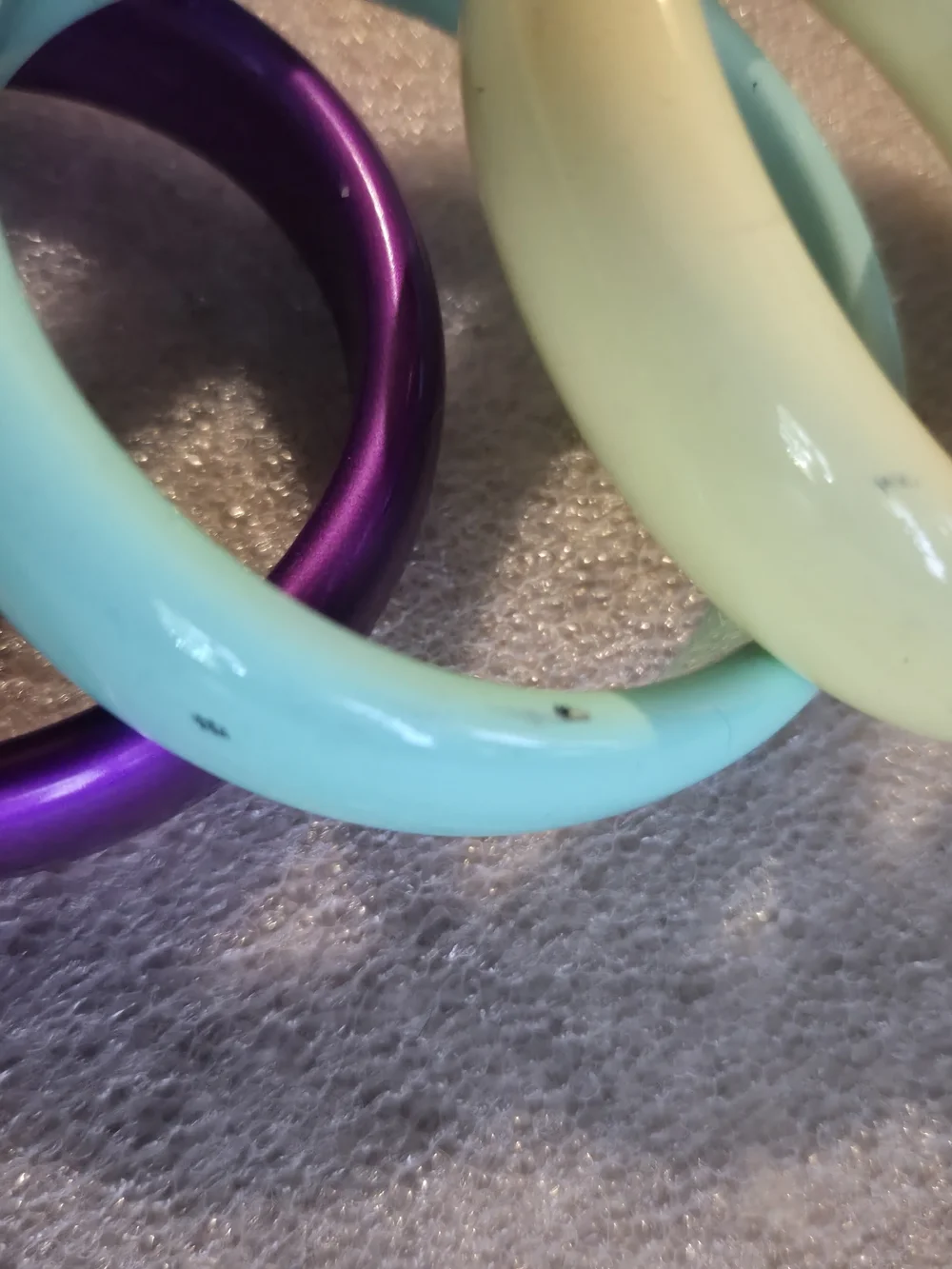 VTG Colorful Resin  Bangle Bracelet Set - Of 5 Multicolor Bundle Deal